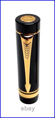 Super Rare! Parker Duofold For Tiffany Black And Gold Rollerball Pen (pen Only)