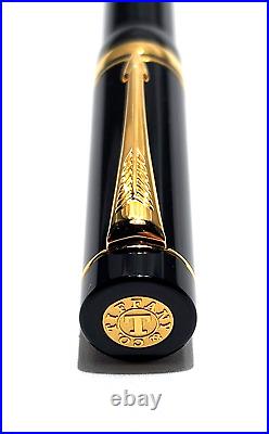 Super Rare! Parker Duofold For Tiffany Black And Gold Rollerball Pen (pen Only)