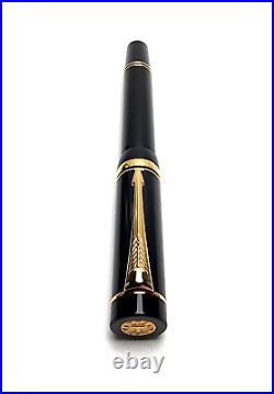 Super Rare! Parker Duofold For Tiffany Black And Gold Rollerball Pen (pen Only)