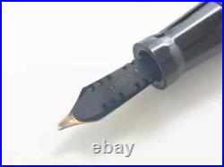 Swan Fountain Pen Black 260 Lever Filler 14K Oblique Broad(OB) Nib 1940s Rare