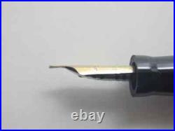 Swan Fountain Pen Black 260 Lever Filler 14K Oblique Broad(OB) Nib 1940s Rare