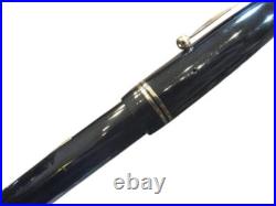 Swan Fountain Pen Black 260 Lever Filler 14K Oblique Broad(OB) Nib 1940s Rare