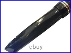 Swan Fountain Pen Black 260 Lever Filler 14K Oblique Broad(OB) Nib 1940s Rare