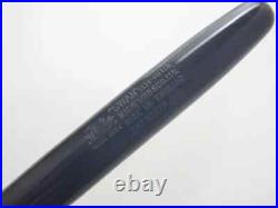 Swan Fountain Pen Black 260 Lever Filler 14K Oblique Broad(OB) Nib 1940s Rare