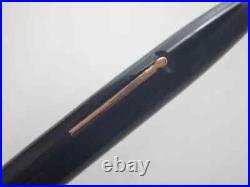 Swan Fountain Pen Black 260 Lever Filler 14K Oblique Broad(OB) Nib 1940s Rare