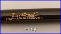 The Pick Pen Exceptional Fountain Pen USA 14KT F Nib 1930 Excellent Rare