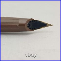 Toz Rexpen Diplomatic Gold Brushed Fountain Pen 14k Ef Nib Vtg 80s Rare In Case