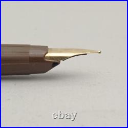 Toz Rexpen Diplomatic Gold Brushed Fountain Pen 14k Ef Nib Vtg 80s Rare In Case