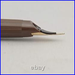 Toz Rexpen Diplomatic Gold Brushed Fountain Pen 14k Ef Nib Vtg 80s Rare In Case