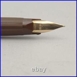 Toz Rexpen Diplomatic Gold Brushed Fountain Pen 14k Ef Nib Vtg 80s Rare In Case