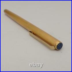 Toz Rexpen Diplomatic Gold Brushed Fountain Pen 14k Ef Nib Vtg 80s Rare In Case