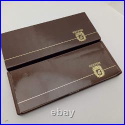 Toz Rexpen Diplomatic Gold Brushed Fountain Pen 14k Ef Nib Vtg 80s Rare In Case