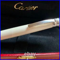 Trinity De Cartier Ballpoint pen Rare mother of pearl lacquer/platinum finish