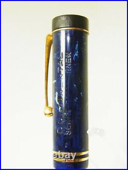 ULTRA RARE 1920´s German LUXOR Lapis Lazuli Fountain Pen Flexible 14ct EF Nib