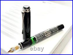 ULTRA RARE? EBEL & Pelikan M910 925 Silver TOLEDO PF 18C Fountain Pen