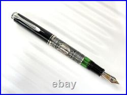 ULTRA RARE? EBEL & Pelikan M910 925 Silver TOLEDO PF 18C Fountain Pen