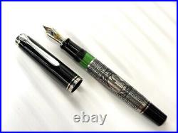 ULTRA RARE? EBEL & Pelikan M910 925 Silver TOLEDO PF 18C Fountain Pen