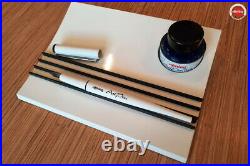 ULTRA RARE VINTAGE ROTRING WHITE ARTPEN SET- WITH STAND and INK from 1988