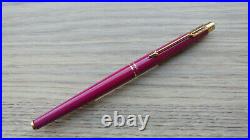 UNUSED RARE France 1980's Purple Parker 180 F Nib Fountain Pen