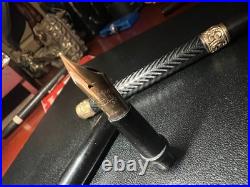 Ultra Rare 1884 Waterman #4 BCHR Ftn Pen ED #4 14KT Solid Gold Nib