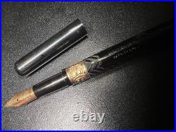 Ultra Rare 1884 Waterman #4 BCHR Ftn Pen ED #4 14KT Solid Gold Nib