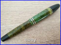 Ultra Rare MONTBLANC Simplo K20 Green Celluloid Fountain Pen F Nib (AS IS)