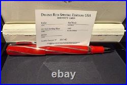 Ultra Rare Visconti Divina Large Red USA Special Edition Rollerball Pen #25/40