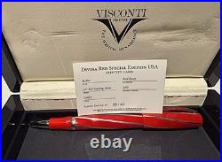 Ultra Rare Visconti Divina Large Red USA Special Edition Rollerball Pen #25/40