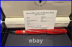 Ultra Rare Visconti Divina Large Red USA Special Edition Rollerball Pen #25/40