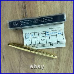 Union Gold Plated Fountain Pen 14k EF Gold (583) Nib Very Rare Vintage USSR box