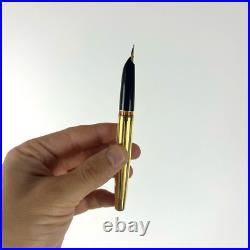 Union Gold Plated Fountain Pen 14k EF Gold (583) Nib Very Rare Vintage USSR box