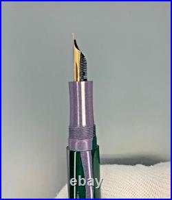 Used EBOYA Fountain Pen HOUGA Size Medium 14K Nib Medium Ebonite Boxed Rare Used EBOYA Fountain Pen HOUGA Size Medium 14K Nib Medium Ebonite Boxed Rare