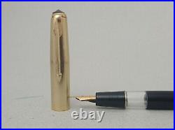 VENUS Piston Black Fountain Pen 14k EF Flex Nib Vintage RARE Excellent Unused
