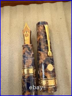 VERY RARE Armando Simoni Club (ASC) Bologna Extra Blue Saffron 14kt Gold Nib