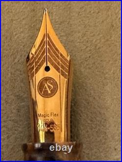 VERY RARE Armando Simoni Club (ASC) Bologna Extra Blue Saffron 14kt Gold Nib