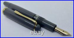 VERY RARE GREY Montblanc Monte Rosa 042 Fountain Pen- PISTON- 14k F Nib- 342 344