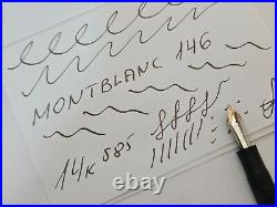 VINTAGE FOUNTAIN PEN MONTBLANC 146 MASTERPIECE 14k GOLD NIB 585 VERY RARE! BK179 VINTAGE FOUNTAIN PEN MONTBLANC 146 MASTERPIECE 14k GOLD NIB 585 VERY RARE! BK179