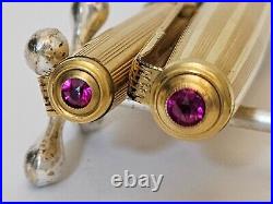 VINTAGE FOUNTAIN PEN PENCIL with RUBIES 14k GOLD NIB 583 VERY RARE MADE IN USSR