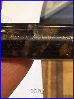 VINTAGE Rare MONTBLANC MONTE ROSA FOUNTAIN 43 marble gold nib 14k