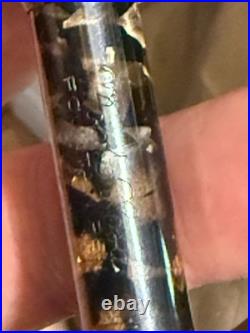VINTAGE Rare MONTBLANC MONTE ROSA FOUNTAIN 43 marble gold nib 14k
