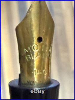 VINTAGE Rare MONTBLANC MONTE ROSA FOUNTAIN 43 marble gold nib 14k
