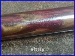VINTAGE SUMMIT S70 FOUNTAIN PEN RED MARBLE 14ct GOLD NIB RARE