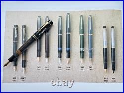 Very RARE MONTBLANC 332 Celluloid 1940's Fountain pen 14 C Nib Original box