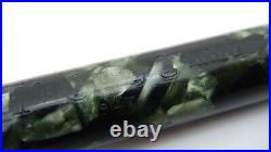 Very Rare! Conway Stewart No 47, Green Marble, Firm, 14k Oblique Broad Nib