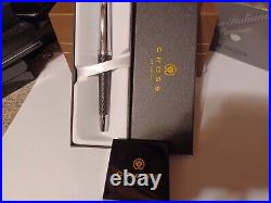 Very Rare Cross Torero Braided Black Leather Fountain Pen New $300 Gift
