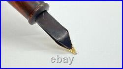 Very Rare! Empire Pen No 611, Red Mottled, Semi Flex, 14k Oblique Med Nib