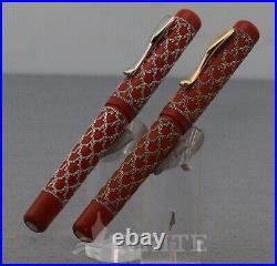 Very Rare Fountain Pen Visconti Lim. Ed. Alhambra Silver 192/888 & Gold 192/288