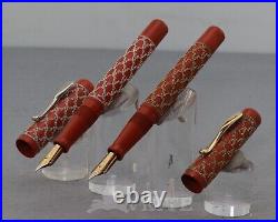 Very Rare Fountain Pen Visconti Lim. Ed. Alhambra Silver 192/888 & Gold 192/288