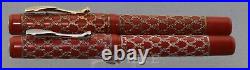 Very Rare Fountain Pen Visconti Lim. Ed. Alhambra Silver 192/888 & Gold 192/288