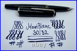 Very Rare GRAY MONTBLANC 30 030 Fountain Pen- M Nib- Piston- 22 32- SERVICED